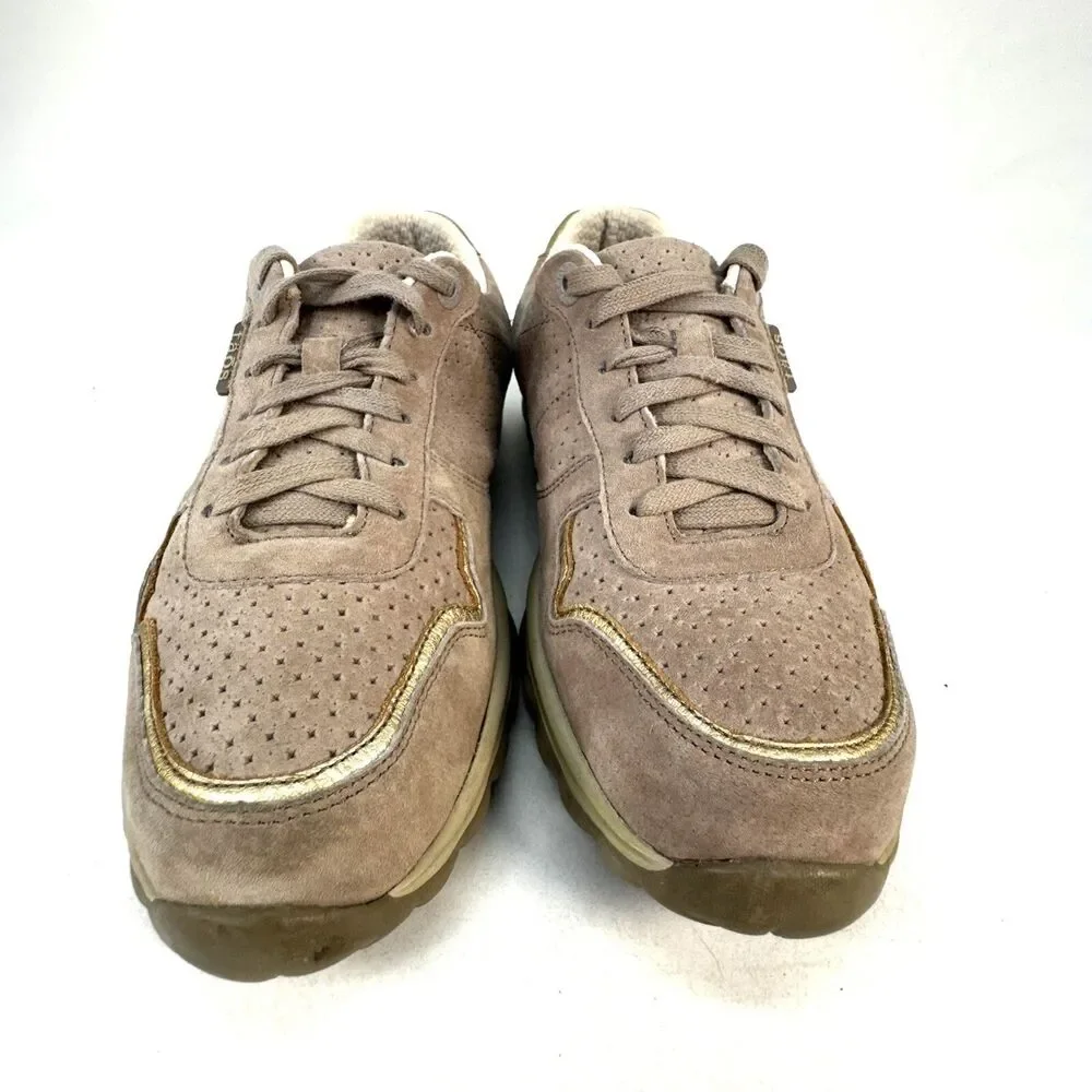 Taos Womens Lifestyle Tan Suede Comfort Cushioned Sneaker Shoes Size US 9.5